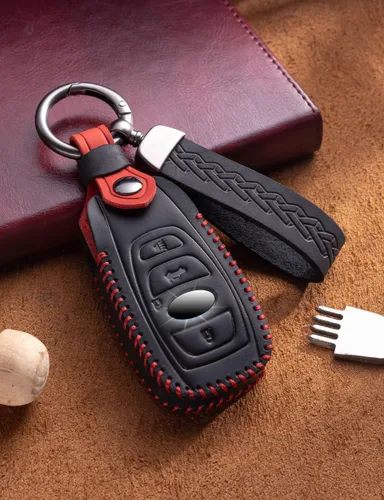 Miniatura 6 de para Subaru Funda para Llavero de Cuero Estuche para Llaves de Coche Llavero Soporte para Llavero Compatible para Forester Impreza Outback Legacy