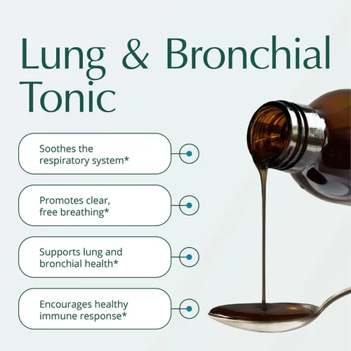 Miniatura 2 de Natura Health Products Tónico pulmonar y bronquial: calma y tonifica el sistema respiratorio, con extracto de hoja de gordolobo, tomillo, fenogreco