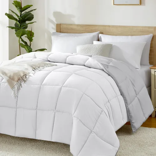 Miniatura 10 de Homelike Moment Edredón tamaño King – Inserto de edredón púrpura, relleno alternativo de plumón, cama tamaño King, ropa de cama ligera, acolchada