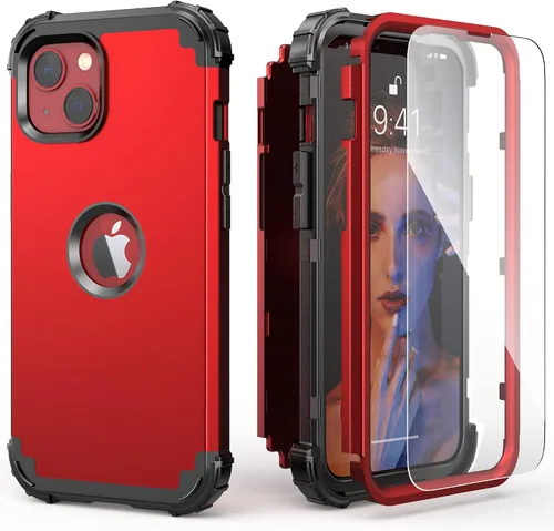 Miniatura 11 de IDweel Funda para iPhone 13 con Protector de Pantalla, para Funda iPhone 14, Híbrida Resistente a Golpes de Servicio Pesado Protección Cubierta Dura