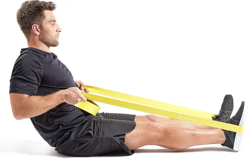 Miniatura 8 de Sunny Health & Fitness Banda de resistencia para entrenamiento de fuerza (individual) para estante de potencia, sentadillas, gimnasio en casa
