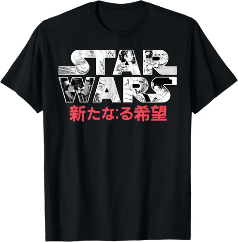 Star Wars Camiseta con logotipo de cómic Kanji Typeface Graphic T-Shirt