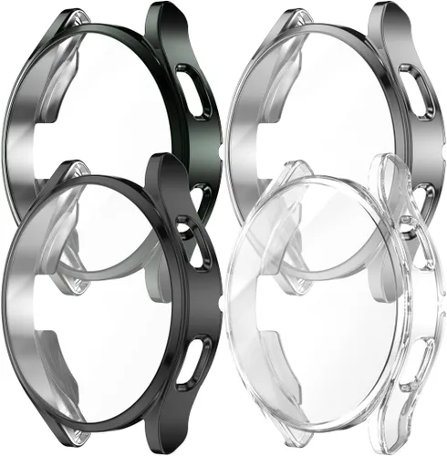 Miniatura 9 de Rc-Z para Samsung Galaxy Watch 5/Galaxy Watch 4 de 40 mm, paquete de 4 fundas de TPU suave con cubierta completa para la cara, protector de pantalla