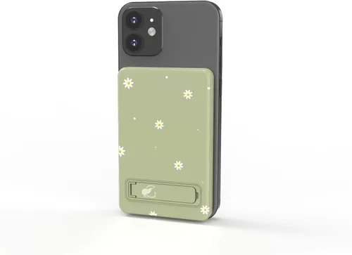 Magcharge - Banco de energía inalámbrico magnético de 5000 mAh, cargador portátil compatible con MagSafe con soporte y puertos USB-C duales, batería