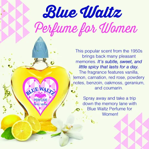 Miniatura 3 de Clubman Perfume de vals azul para mujer, 0.5 onzas, Perfume clásico, paquete de 3