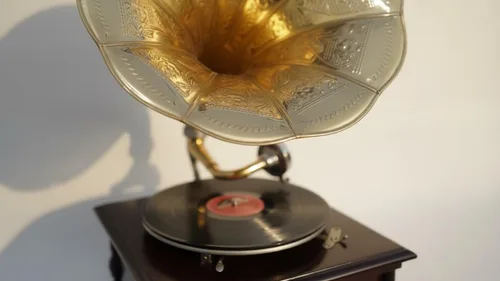 Miniatura 7 de Sistema de altavoces estéreo de madera del reproductor de discos de vinilo del tocadiscos del fonógrafo del fonógrafo del gramófono