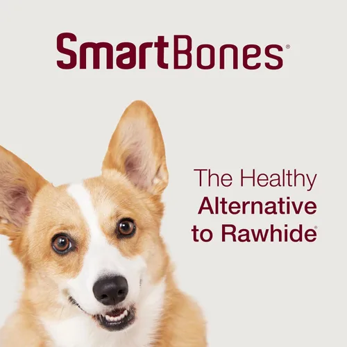 Miniatura 8 de SmartBones Mini huesos con pollo real, 56 unidades, masticables sin piel cruda para perros