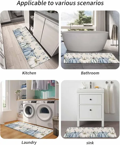 Miniatura 6 de Tapete de baño de otoño para bañera, antideslizante, de secado rápido y absorbente, de tierra de diatomeas, para ducha, fregadero de cocina