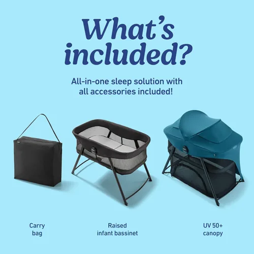Miniatura 4 de Graco® Lite Traveler 4 en 1 Corralito con 4 modos, moisés de noche, corralito para niños pequeños, modo de tienda de juegos libres y para dormir