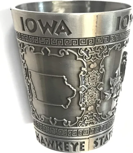 Miniatura 5 de States Souvenir Metal Shot - Texas, Nashville, Indiana, Iowa, St. Louis, Chicago, Kentucky, Ohio, Illinois, chupito de metal coleccionable