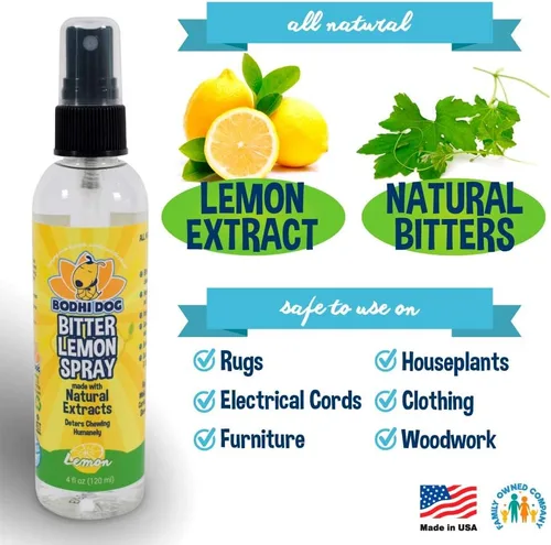 Miniatura 4 de Bodhi Dog Spray de limón amargo – Spray antimasticable para perros, gatos, cachorros y gatitos – Ayuda de entrenamiento para masticar – Seguro