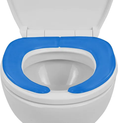 Funda de cojín de asiento de gel Vive para inodoro - Cojín elevado y acolchado para sillas alargadas, estándar y para inodoro - Calentamiento del