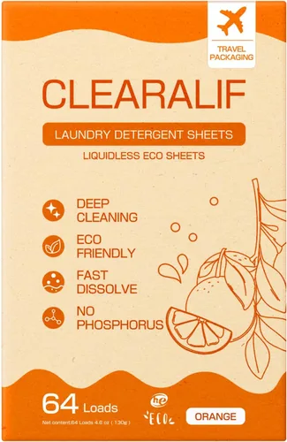 Miniatura 20 de CLEARALIF Hojas de detergente para ropa, lavanda, hasta 480 cargas, ideal para viajes, apartamentos, dormitorios, tiras de detergente para ropa