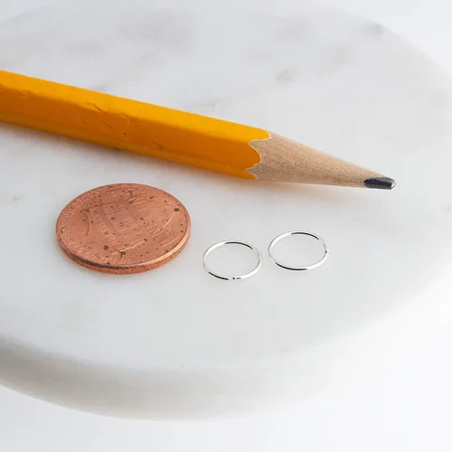 Miniatura 70 de Aretes de aro dorados y plateados para cartílago, nariz, tabique, oreja, hélix, tragus, joyería para mujer, hipoalergénicos, pequeños aros