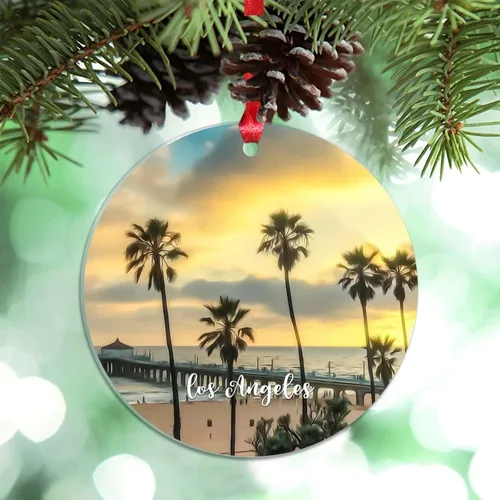 Miniatura 30 de Miami Florida, Estados Unidos, decoración de árbol de Navidad, recuerdos de ciudad de campo, recuerdos personalizados de Navidad 2023, decoración