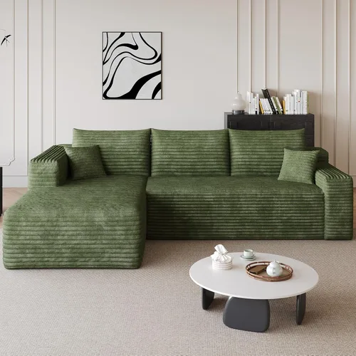 Miniatura 18 de Sofá seccional Cloud de 96 pulgadas, sofá deshuesado para sala de estar, sofá modular con asiento profundo, sofá de pana cómodo y esponjoso con Negro