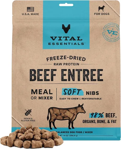 Miniatura 15 de Vital Essentials - Comida para perros liofilizada y cruda de cordero y pescado blanco en trocitos suaves 99% de cordero, pescado blanco, órganos