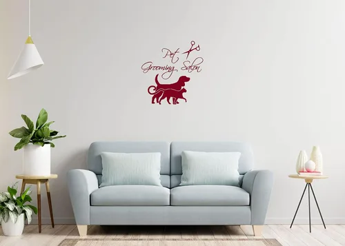 Miniatura 3 de Wall Decals Dog Cat Accessories Vinyl Decal Pet Grooming Salon Sticker Pet Shop Puppy Pets Animals Home Art Kids Nursery Decor Interior Design KT171