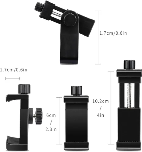 Miniatura 2 de AFAITH Soporte de trípode para teléfono celular con control remoto, adaptador de soporte para teléfono con abrazadera ajustable para iPhone 16 15 14