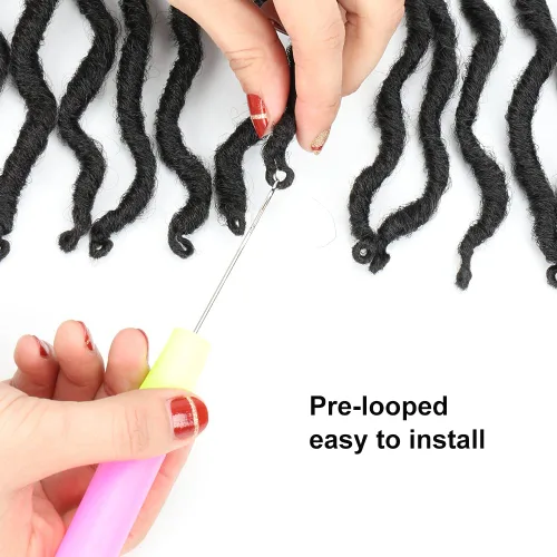 Miniatura 5 de Eliza - Extensiones de cabello trenzado sintético, de rizos gitanos, ondulados, teñido degradado estilo ombre, 8 paquetes/lotes, 100 % kanekalon