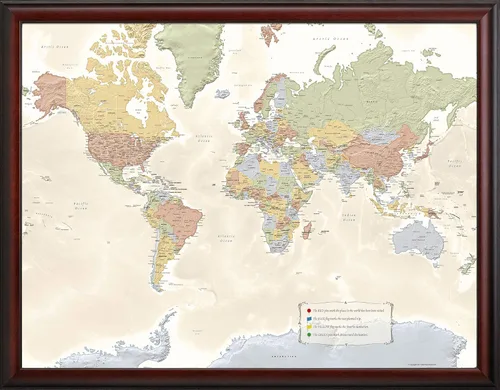 Miniatura 8 de Map Your Travels Arte de pared personalizado de viajero de Estados Unidos Marco de madera premium Arte de pared detallado de Estados Unidos