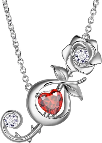 beautlace Rosa Notas Musicales Collares PlataNegro Pistola Plateado Treble Clef Music Note Colgante Flor Regalos para Mujeres KP0227