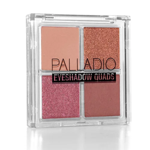 Palladio Cuartetos de Sombras de Ojos, Mate Aterciopelado Pigmentado Difuminable, Acabados Metálicos y Brillantes, Fórmula Cremosa, Paleta de Gossip