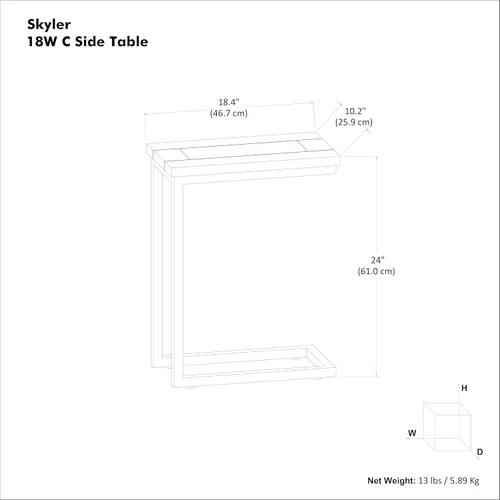 Miniatura 2 de SIMPLIHOME Skyler C - Mesas laterales en forma de C