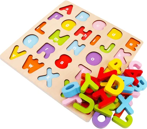 Miniatura 2 de Rompecabezas del alfabeto, rompecabezas de letras ABC de WOOD CITY para niños pequeños de 1, 2, 3 años, juguetes educativos de aprendizaje para 1