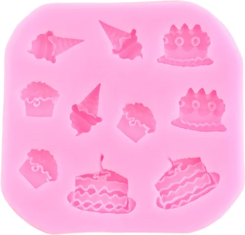 Miniatura 8 de Mujiang Mini molde de silicona para paletas de helado de verano, para decoración de pasteles de cumpleaños, cupcakes, caramelo, arcilla, chocolate