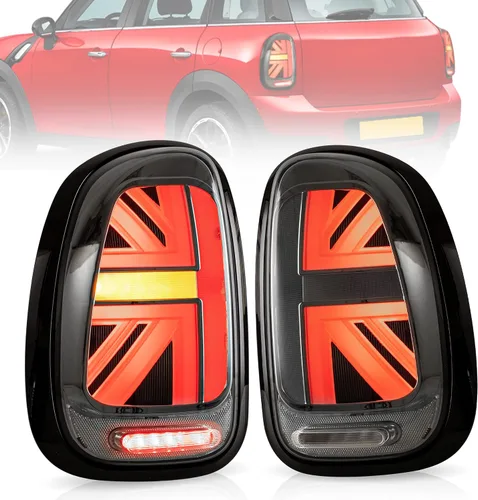 Miniatura 15 de Ensamble de luces traseras VLAND Compatible con BMW Mini R50 R52 R53 2001-2006, lámpara trasera Union Jack con DRL dinámico, luz trasera con señal