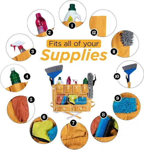 Miniatura 4 de Bolsa Caddy para Cubo de Basura Se ajusta a cubos de 32-55 galones Compatible con Brute y Uline Vinilo resistente Delantal para contenedor
