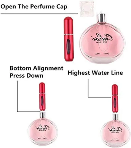 Miniatura 7 de MuOu - Paquete de 3 botellas atomizadoras de perfume, recargables, de 5 ml, multicolor, para viajes y salidas