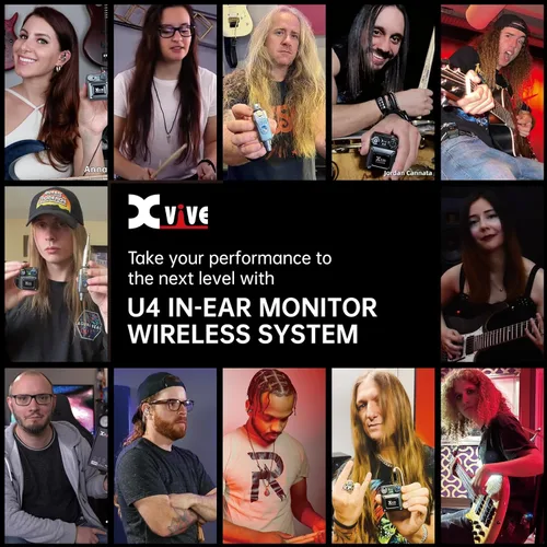 Miniatura 6 de Xvive U4 - Sistema de monitor inalámbrico intrauditivo transmisor profesional de sistema IEM y receptor de cinturón para estudio, ensayo de banda