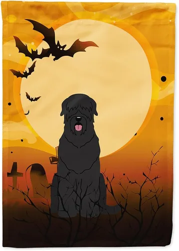 Miniatura 8 de Caroline's Treasures BB4307GF - Bandera de Halloween Airedale para jardín, bandera decorativa para patio exterior, obras de arte de patio, macizos