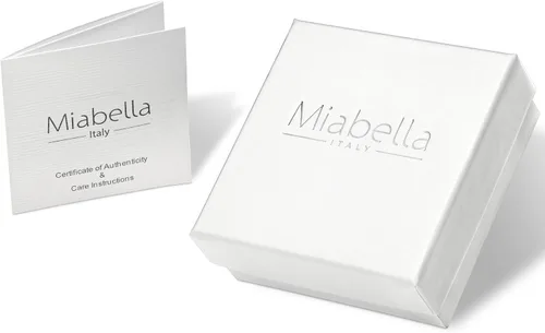 Miniatura 6 de Miabella - Pulsera de cadena de eslabones Rolo cuadrada de plata de ley 925 italiana de 3.5 mm para mujer y hombre, caja redonda, fabricada en Italia