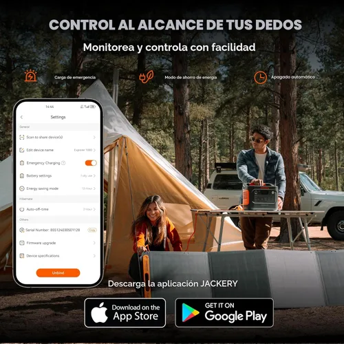 Miniatura 7 de Jackery Explorer 1000 v2 Estación de Energía Portátil, Batería LiFePO4 de 1070Wh, Salida AC de 1500W/USB-C de 100W, Carga Rápida de 1 Hora