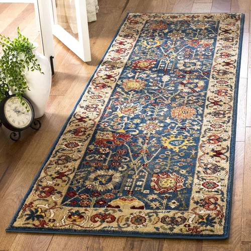 Miniatura 7 de SAFAVIEH Kashan Collection - Alfombra de área de 2 x 3 pies, color beige y gris pardo, diseño oriental tradicional, no desprende pelusa y de fácil