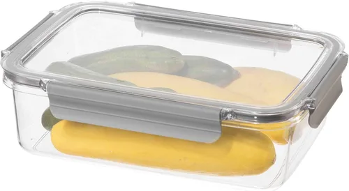 Oggi Clarity - Contenedor hermético para almacenamiento de alimentos, a prueba de fugas, ultra transparente, sin BPA, recipiente sellable con tapa,