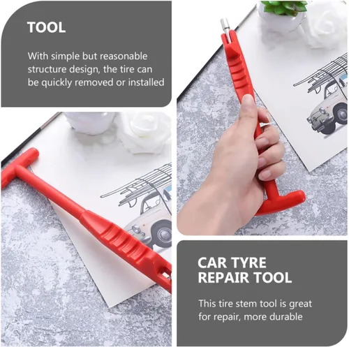 Miniatura 7 de Tire Valve Stem Puller Tool 2pcs Set Plastic Car Tire Repair Tool Valve Core Removal Installer