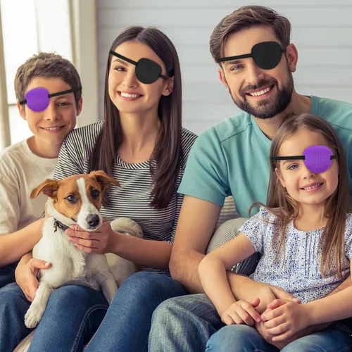 Miniatura 8 de Sibba Parches ajustables para adultos, niños y niños, 2 unidades, parche médico ajustable, parche de ojo pirata ajustable para ojos izquierdo