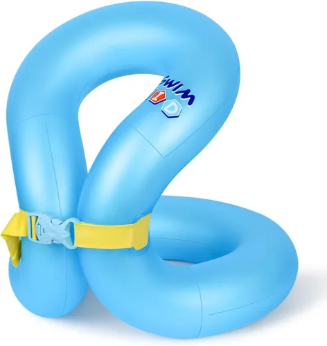 Floaties - Chaleco de natación para niños, flotadores inflables portátiles para piscina, anillo de natación con hebilla de seguridad ajustable,