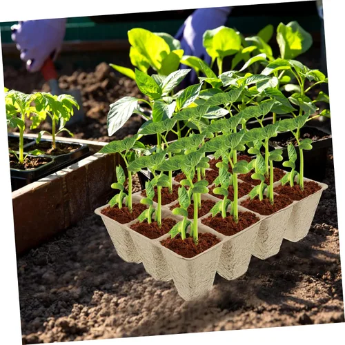 Miniatura 5 de Yardwe Juego de macetas de vivero para horticultura Suculentas Suelo Inicio Planta Invernadero titular de plantas desechables Traje floral