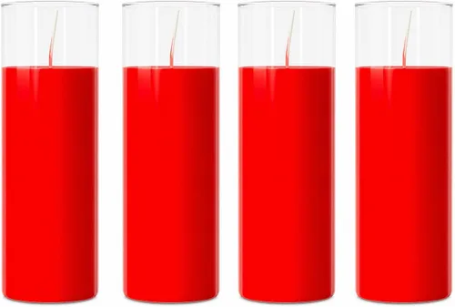 Miniatura 13 de 1 Piece Unscented 7 Color Glass Prayer Devotional Candle, Hand Poured Wax Candles - 2.24 Inch x 7 Inch, Great for Sanctuary, Vigils, Casting Chimes