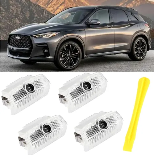 Luces de Puerta de Coche Sin Decoloración Proyector de Logo - Proyector de Luces de Bienvenida LED Transparentes Accesorios de Coche Compatibles con