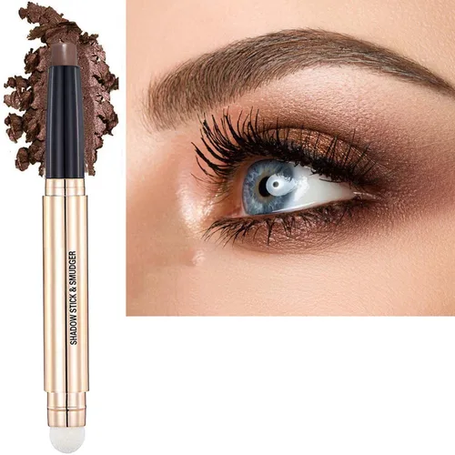 Miniatura 11 de Lápiz delineador de ojos y sombra de ojos verde brillante, lápiz de sombra de ojos cremoso, brillante, suave, hipoalergénico, resistente al agua