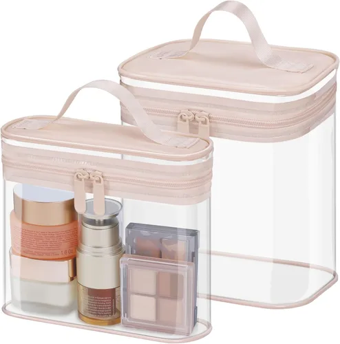 Miniatura 13 de PACKISM Neceser aprobado por la TSA, paquete de 2 – 1 mediano de cuarto de galón de mano de la TSA y 1 grande para equipaje facturado, bolsa de 4