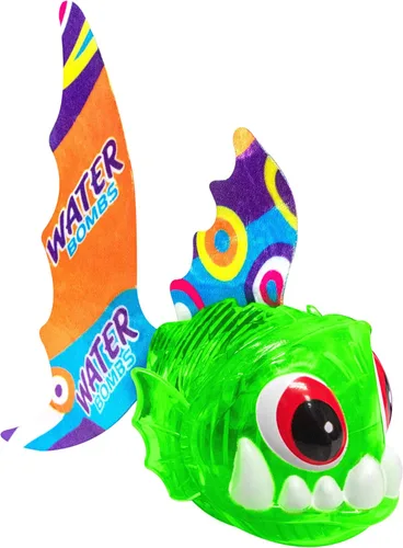 Swimline Paquete de 1 juguete de buceo original con luz LED brillante de animales marinos, piraña para atrapar el pez, juego de recuperación para