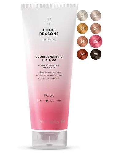 Miniatura 10 de FOUR REASONS Champú de depósito de color para cabello teñido – rubio platinado/gris, tóner de cabello gris sin sulfato, 8.45 onzas líquidas