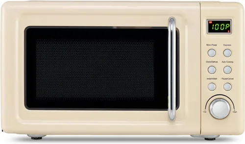 Miniatura 8 de MAT EXPERT Horno microondas compacto de 0.7 pies cúbicos, temporizador digital y bloqueo para niños, microondas pequeño con plato giratorio de Blanco